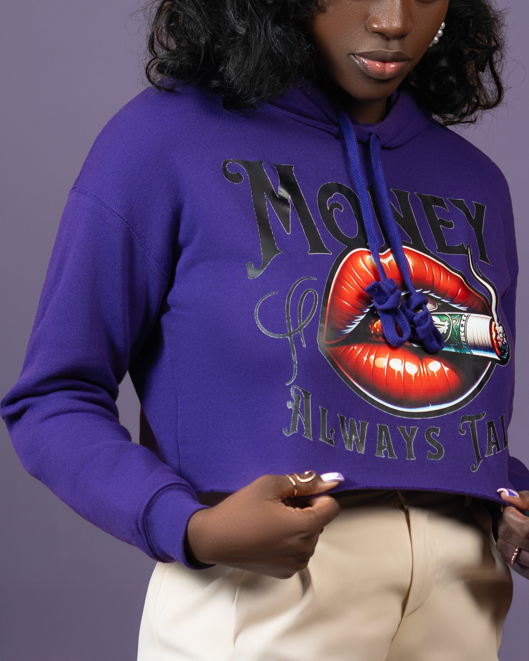 Money Muse Cropped Hoodie